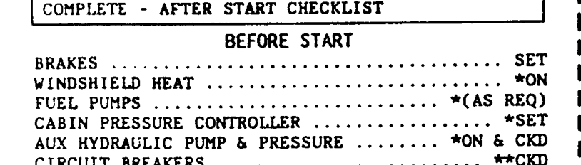 Original aviation checklist